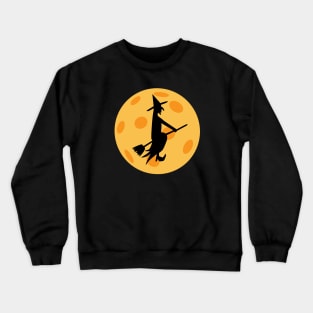 Pickleball Halloween Witch Crewneck Sweatshirt